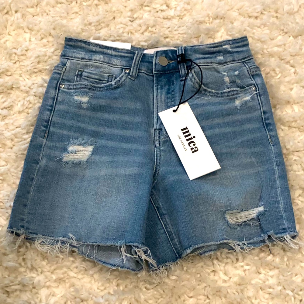 Denim shorts cut-offs
